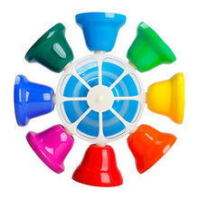 Load image into Gallery viewer, EXCEART Children Rainbow Handbells Children Percussion Instrument 8- tone Rotating Clock Kids Educational Toy
