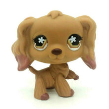 Load image into Gallery viewer, Littlest pet Shop LPS#716 Kid Toy Brown Cocker Spaniel Dog Flower Eyes

