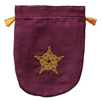 Purple Satin Celtic Pentacle Tarot/Rune Bag