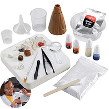 Load image into Gallery viewer, Discovery Kids #MINDBLOWN Ultimate Science Experiment 17 pc Kit, Perform 4 Experiments! Make Slime, Build a Volcano &amp; Dig for Gems, Educational Toy for Children, Learn Chemistry &amp; Excavation, Ages 8+
