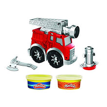 Load image into Gallery viewer, Play-Doh Wheels Fire Engine Playset with 2 Non-Toxic Modeling Compound Cans Including Water and Fire Colors, Firetruck Toy for Kids 3 and Up
