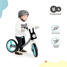Load image into Gallery viewer, Kinderkraft Balance Bike 2WAY Next, Kids First Bicycle, No Pedals, 12 inches Wheels, with Ajustable Seat, Accessories, Bag, Bell, for Toddlers, from 2 Years Old to 77 lbs, Turquoise
