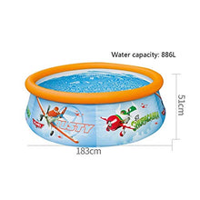 Load image into Gallery viewer, Inflatable Swimming Pool Summer Open-air Pool Outdoor Round Cartoon Paddling Pool Children&#39;s Indoor Swimming Pool (Color : Blue, Size : 18351cm)

