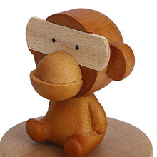 Load image into Gallery viewer, TOPINCN Wooden Clockwork Music Boxes Cute Animal Birthday Accessories for Children Kid(Orangutan)

