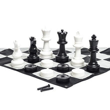 Load image into Gallery viewer, MegaChess 25 Inch Giant Plastic Chess Set - Accessories Available! (w/ Nylon Mat and Checkers)
