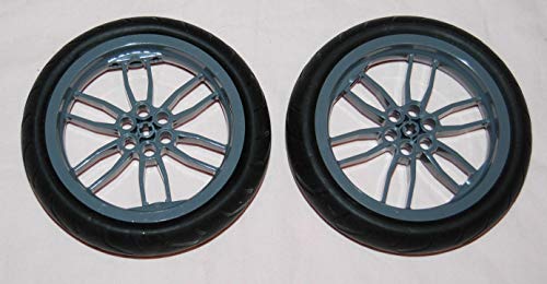 2X Lego Motorcycle Tires Wheels Assemblies 94.2 x 22 for 9449 7158 8051 42036