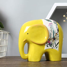 Load image into Gallery viewer, ZNZN Piggy Bank Ceramic Piggy Bank Elephant Coin Bank Cute Storage Tank Children&#39;s Birthday Gift Home Decoration (Can Hold 500 Coins) Money Banks (Color : Yellow)
