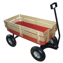 Load image into Gallery viewer, Valley Industries Big Foot Pull Behind Wagon with All Terrain Tires and Wood Side Panels
