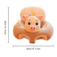 Load image into Gallery viewer, AIPINQI Baby Support Sofa, Infant Sitting Chair Safe Baby Sofa Chair Baby Sit Up Chair Back Head Protect Seat Learn to Sit Chair for Toddlers 3-24 Month Baby Floor Plush Lounger (Piggy)
