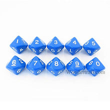 Load image into Gallery viewer, Koplow Games Blue Opaque d10s Dice
