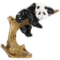 SDBRKYH Panda Model Decoration, Animal Decoration Statue Giant Panda Simulation Copper Crafts Replicas Home Desktop Office Wine Cabinet Display Collection Children's Gifts