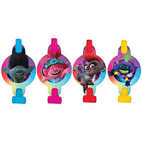 amscan Colorful Trolls Printed Paper Blowouts - 8pc