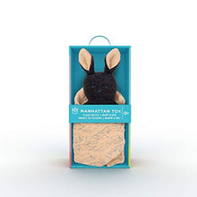 Load image into Gallery viewer, Manhattan Toy Embroidered Plush Bunny Baby Rattle + Soft Cotton Burp Cloth, 16 x 16 Inches

