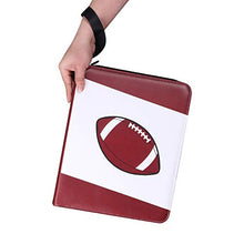 Load image into Gallery viewer, Football Cards Binder Holds Up to 720 Cards with 40 Sleeves, Famard Trading Card Binder with Wraparound Zipper and Convenient Carry Loop, 3-Ring Album for Card Collection Storage
