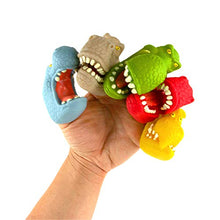 Load image into Gallery viewer, Boley Dino Finger Puppets - 12 Pack Small Dinosaur Hand Puppets for Toddlers, Kids, and Adults - Cartoon Dino Finger Puppet Set

