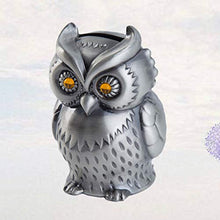 Load image into Gallery viewer, HEALLILY Metal Piggy Bank Owl Coin Bank Creative Money Holder Saving Pot for Desk Ornament Birthday New Years Gift
