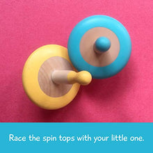Load image into Gallery viewer, Shumee Wooden Spin Tops (3 Pcs) - Colorful Organic Spinning Toy for Balance &amp; Coordination Skills | Gyroscope Fidget Spinner | Perfect for Kids (3+ Yrs)| Great Gift for Toddlers Girls Boys | Sensory T
