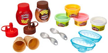 Load image into Gallery viewer, Play-Doh Kitchen Creations Double Drizzle Ice Cream Playset for Kids 3 Years and Up with 2 Drizzle Colors and 4 Classic Cans, Non-Toxic
