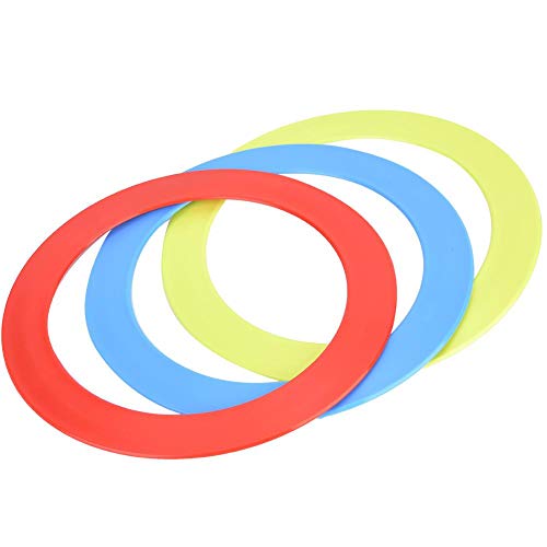 FILFEEL Hand Juggling Throw Ring, 3PCS/Set Juggling Ring, Acrobatics Throwing Toss Ring Bracelet Props Hand Clown Toy Blue Red Yellow Children's Toy