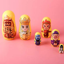 Load image into Gallery viewer, QIFFIY Russian Doll Matryoshka Journey to The West 6 Layers of Childrens Nesting Dolls Environmentally Friendly ABS Material Nesting Doll Matryoshka
