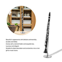 Load image into Gallery viewer, Clarinet Music 16Cm Miniature Black Clarinet Musical Instrument Brass Miniature Clarinet Model with Box for Dollhouse Music Home Room Decoration
