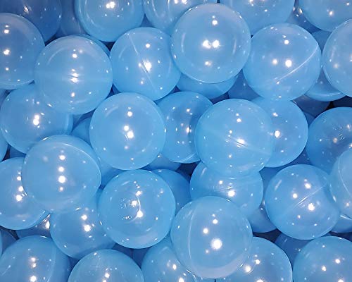 Pack of 100 Aqua-Clear ( Translucent-Blue ) Color Jumbo 3