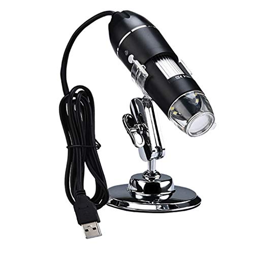 ShiSyan Adjustable 1600X 2MP 8 LED Digital Microscope for Type-C/Micro USB Magnifier Electronic Stereo USB Endoscope for Phone PC Compound Microscop (Color : A, Magnification : 500X)