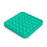 SUIKUI Push Pop Bubble Sensory Popper Fidget Toy,Stress Reliever Silicone Squeeze Toy,Autism Special Needs,Help Children and Adults Relax(Teal Square)