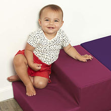 Load image into Gallery viewer, Factory Direct Partners SoftScape Toddler Playtime Corner Climber, Indoor Active Play Structure for Toddlers and Kids, Safe Soft Foam for Crawling and Sliding (4-Piece Set) - Purple/Raspberry
