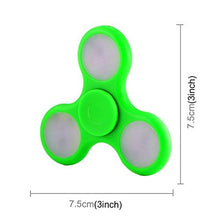 Load image into Gallery viewer, PrimeTrendz LED Light Hand Spinner with Switch Plastic EDC Hand Spinner for Autism and ADHD Relief Focus Anxiety Stress Toys Gift (Light Green)
