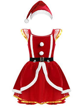 Load image into Gallery viewer, Agoky Infant Baby Girls Christmas Mrs Santa Claus Dress Xmas Costumes Fancy Tutu Party Dresses Red Dress with Hat 12
