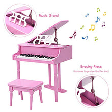 Load image into Gallery viewer, Goplus Classical Kids Piano, 30 Keys Wood Toy Grand Piano w/ Bench, Musical Instrument Toy, Great Gift for Girls and Boys (Pink)
