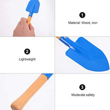 Load image into Gallery viewer, NUOBESTY Kids Garden Tool Wooden Handle Shovel Rake and Trowel Mini Gardening Tool Set Toy Gifts for Children Girls Kids Boys
