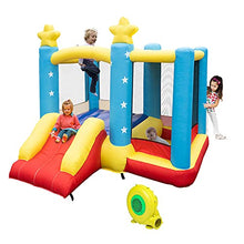 Load image into Gallery viewer, Lpjntt Bounce House, Inflatable Bounce House with Air Blower, Bouncy Castle with Durable Sewn and Extra Thick, Family Backyard Jump House, Great Gift for Kids
