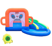 Load image into Gallery viewer, Tawesedi Inflatable Bounce House 11.2 L x 7.8 W x 5.9 H ft Bouncy Castle with Air Blower, Curve Slide for Kids Jumping Castle with Water Pool

