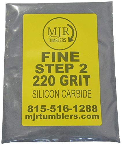 MJR Tumblers 3 LB Fine 220 Silicon Carbide Rock Refill Grit Media Stage 2