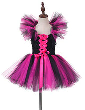 Load image into Gallery viewer, Tutu Dreams Witch Costume for Toddler Girls Wicked Dress Up Clothes Clothing with Witchy Hat Halloween Parade Party Hot Pink
