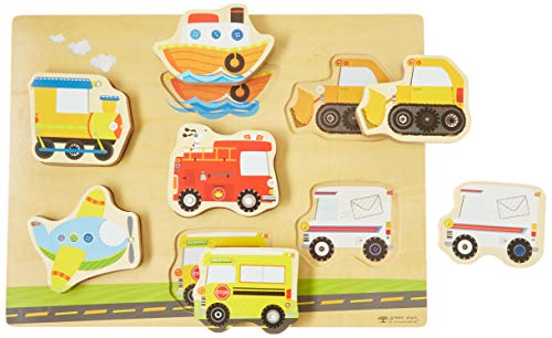 Innovative Kids Green Start Chunky Wooden Puzzles: Let's Go