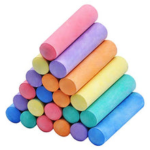 Load image into Gallery viewer, 48 PCS Washable Sidewalk Chalks Set Non-Toxic Jumbo Chalk for Outdoor Art Play, Painting on Chalkboard, Blackboard and Playground
