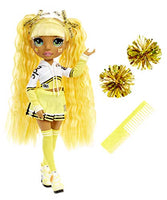 Rainbow High Cheer Sunny Madison  Yellow Cheerleader Fashion Doll with Pom Poms and Doll Accessories, Great Gift for Kids 6-12 Years Old