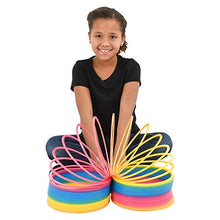 Load image into Gallery viewer, Jumbo Rainbow Coil Spring Toy - 6 Inch Giant Magic Spring Toys for Kids, A Huge Classic Novelty Toy for Boys and Girls, Colorful Neon Plastic Prizes, Gifts, Birthdays and Favors
