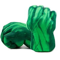 Superhero Gloves for Kids Boxing Plush Hands Fists Gloves Toys Green