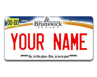 BRGiftShop Personalized Custom Name Canada New Brunswick 6x12 inches Vehicle Car License Plate