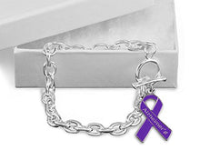 Load image into Gallery viewer, Alzheimer&#39;s Purple Chunky Linked Bracelets (10 Bracelets)
