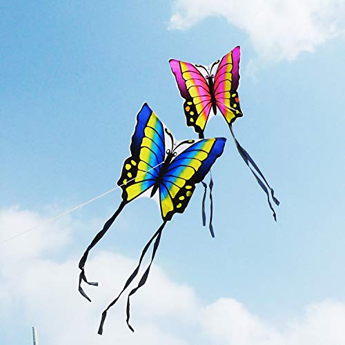 FQD&BNM Kite Butterfly Kite with Handle line Children Kite Flying Toys Easy Control Ripstop Nylon Birds Eagle Kite,Pink Kite with 100m