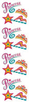 Jillson Roberts Prismatic Stickers, Princess, 12-Sheet Count (S7324)