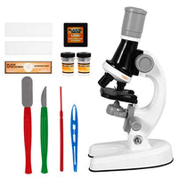 VORCOOL White Microscope for Students Kids Magnification Biological Educational Microscope Children Science Teaching Toy Accessories