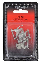Load image into Gallery viewer, IRON WIND METALS 3 Piece 3-Stage Ninja Set - 100% Lead-Free Pewter - Classic Fantasy Miniatures for 28mm Table Top Games - Made in USA - RAL Partha Miniatures
