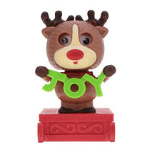 Load image into Gallery viewer, VALICLUD Creative Solar Power Toy Environmental Protection Shaking Deer Shaped Doll Car Swing Animation Dancer Toy Car Decoration
