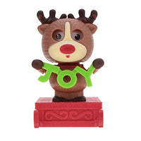 VALICLUD Creative Solar Power Toy Environmental Protection Shaking Deer Shaped Doll Car Swing Animation Dancer Toy Car Decoration